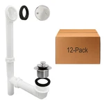 Westbrass A594244cp Bath Waste Overflow Twist Drain Chrome 12 Pack 14in Kit. Fixed Price $99.76.