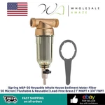 Ispring Wsp-50 Reusable Whole House Sediment Water Filter 50 Micron Flushable. Fixed Price $64.99.