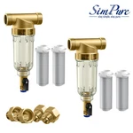 Simpure Home Whole House Spin Down Water Filter Sediment Pre-filter System 2pack. Fixed Price $74.99.