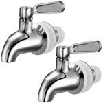 Moligou 2 Pack Metal Spigot For Beverage Dispenser, Drink 6.3x10, Silver. Fixed Price $18.98.