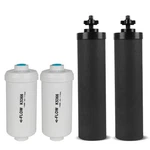 4 Pack Set-berkey Pf-2 Fluoride Water Filters And Berkey Black Carbon Bb9-2. Fixed Price $81.60.