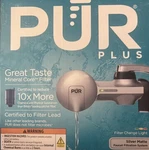 Pur Plus Water Faucet Mount Filtration System Pfm300v - Silver Matte, Horizontal. Fixed Price $19.95.