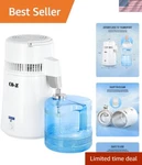 1.1 Gallon Water Distiller With Handle, 750w Countertop Home 4l Distilled Cle.... Fixed Price $175.99.