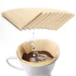 100ct Disposable Unbleached Coffee Filters Pour Over Ground Brew Leaf Tea Brewer. Fixed Price $6.99.