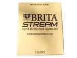 Brita Stream Filter As You Pour Pitcher Replacement Filters 2 Pack New Sealed. Fixed Price $8.22.