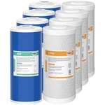 8 Pack 10"x4.5" Big Blue Kdf Carbon Water Softener Filter Whole House Cartridge. Fixed Price $208.31.