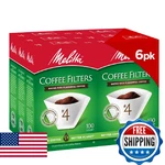 Melitta #4 Cone Coffee Filters, White, 100 Count (pack Of 6), 600 Total Filters. Fixed Price $44.80.