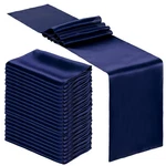 24 Pcs Navy Blue 12 X 108 Inch Satin Table Runner Silk Wedding Party Banquet. Fixed Price $48.58.