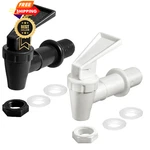 Lifcratms 2pcs Bpa-free Replacement Cooler Faucet, Plastic Black & White. Fixed Price $12.98.