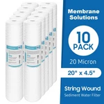 20 Micron 20"x4.5" Big Blue String Wound Sediment Water Filter For Simpure Db20p. Fixed Price $44.95.