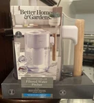 Better Homes & Gardens White Woodgrain Finish Water Filter Pitcher 7 Cup New. Fixed Price $29.95.