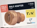 Sharkbite Brass Push Male Adapter 1" X 3/4", U142lf Case Of 3. Fixed Price $27.99.
