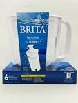 Brita 6-cup Water Filter Pitcher, Bpa-free, White With 1 Lasting 2 Months. Fixed Price $25.49.