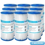 9 Pack 10"x4.5" Whole House Pleated Sediment Water Filter For Ge Gxwh35f Gnwh38s. Fixed Price $80.99.