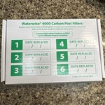 Waterwise Carbon Post Filter 6 Pack For Model 4000. Fixed Price $36.00.