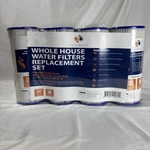 4-pack Aquaboon Sediment Water Filter Whole House Cartridges 5 Micron 10"x4.5". Fixed Price $33.75.