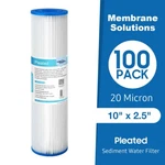 20 Micron 10"x2.5" Washable Pleated Whole House Sediment Water Filter 6-100 Pack. Fixed Price $272.31.