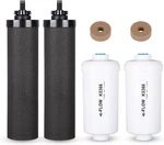 4 Pack Set-berkey Pf-2 Fluoride Water Filters And Berkey Black Carbon Bb9-2. Fixed Price $82.80.
