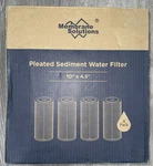 Membrane Solutions 4 Pk - 10" X 4.5" Sediment Pleated Water Filters Pe-f10b-20. Fixed Price $23.49.