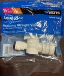 Watts Push Connect Plastic Reducing Straight Valve 1/2"cts X1/4"cts #3555-1006. Fixed Price $11.95.