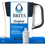 Brita 6 Cup Small Plastic Water Filter Pitcher, Black, Bpa Free. Fixed Price $17.89.