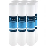 Spiropure 20 X 4.5" Dual Gradient Polypropylene Water Filter, 1 Micron (6 Pack). Fixed Price $49.99.