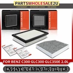 Engine & Activated Carbon Cabin Air Filter For Benz C300 Glc300 Glc350e E300. Fixed Price $39.26.