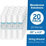 20"x4.5" 10 Micron String Wound Sediment Water Filter For Ispring Wgb22b Wgb32bm. Fixed Price $96.89.