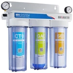 3 Stage Whole House Water Sediment Carbon Filter + 2 Dry Pressure Gauges. Fixed Price $158.95.