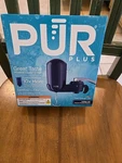 Pur Plus Faucet Mount Filtration System, Indigo Ink, New. Fixed Price $19.99.