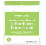 Amazon Basics Number 4 Cone Coffee Filters For 8-12 Cup - 2 Pack. Fixed Price $9.99.