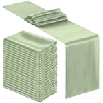 24 Pcs Satin Table Runner Bulk 12 X 108 Inches Long Runners Bright Smoo.... Fixed Price $41.36.