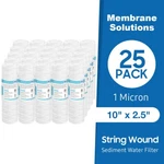 1 Micron 10"x2.5" String Wound Whole House Rain Water Sediment Filter Cartridges. Fixed Price $7.28.