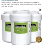 (3) Waterchef Wcg-09 Premium Refrigerator Water Filter Replacement For Ge Mwf. Fixed Price $42.00.