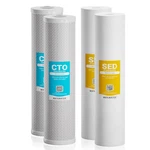 4 Big Blue Filters 20"x 4.5" Whole House Sediment Cto Carbon Block Water Filter. Fixed Price $84.95.