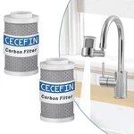 2pcs Carbon-fiber Water Filter Cartridges - Carbon Purifier Reduces 99% Chlorine. Fixed Price $23.99.