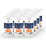12-pack Of Aquaboon Sediment Water Filter Whole House Big Blue 5 Micron 10"x4.5". Fixed Price $106.79.