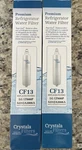 Lot Of 2 Crystala Cf13 Premium Refrigerator Water Filters Brand New. Fixed Price $15.99.