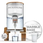 Filter Water Dispenser System 36 Cups Acacia Marble Set Alkaline Invigorated. Fixed Price $154.99.