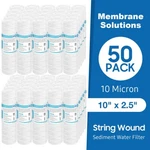 10 Micron 10"x2.5" String Wound Whole House Well Water Sediment Filter 1-50 Pack. Fixed Price $23.97.