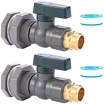 2 Set 3/4 Inch Rain Barrel Spigot Kit - Bilal Water Pvc Garden Diverter K. Fixed Price $16.50.