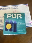 Pur Plus 3x More Water Pitcher Replacement Filters, Reduces Chlorine, Crf-950z. Fixed Price $23.00.