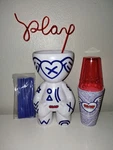Play Playground Las Vegas Luxor Casino Collectible 10" Cup Straw Souvenir Set. Fixed Price $69.87.