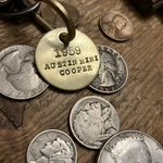1959 Austin Mini Cooper Brass Key Fob 59. Fixed Price $14.95.