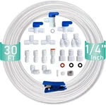 1/4" O.d. Push To Connect Fittings For Ro Water Filter, 20 Pcs + 30 Ft Tubing. Fixed Price $42.99.