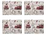 Newbridge Christmas Pine Hill Tree Farm Red Truck Placemats, (set Of 8), New. Fixed Price $18.00.
