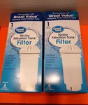 Lot Of 2 Great Value Water Filtration Tank Filters 6 Month Filter Life Brand New. Fixed Price $25.00.