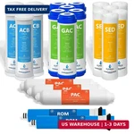 5 Filter Set For Ro System With 50 Gpd Membrane Gac Acb Pac Sed 10 Inch. Fixed Price $199.36.