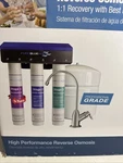 H2o 3-stage 1:1 Reverse Osmosis Water Filtration System Pureblue Pb-tlr03h80t. Fixed Price $169.99.