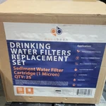 Grooved Sediment Water Filter 1 Micron 10" X 2.5" Size 25 Pack By Aquaboon. Fixed Price $30.00.